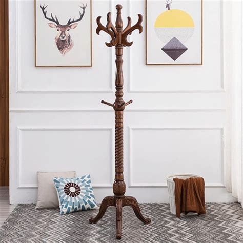 solid wood coat rack